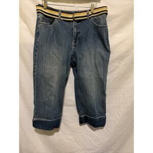 NorthCrest Jeans Women’s Size 10 Crop Capri Cuffed Stretch Denim Pants NWOT